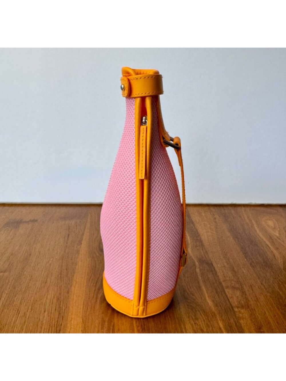 VEUVE CLICQUOT Pink Champagne Bottle Ice Jacket Orange Insulated Bottle Bag NEW - Picture 4 of 7